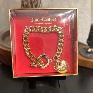 Juicy Couture Gold Heart Charm Bracelet